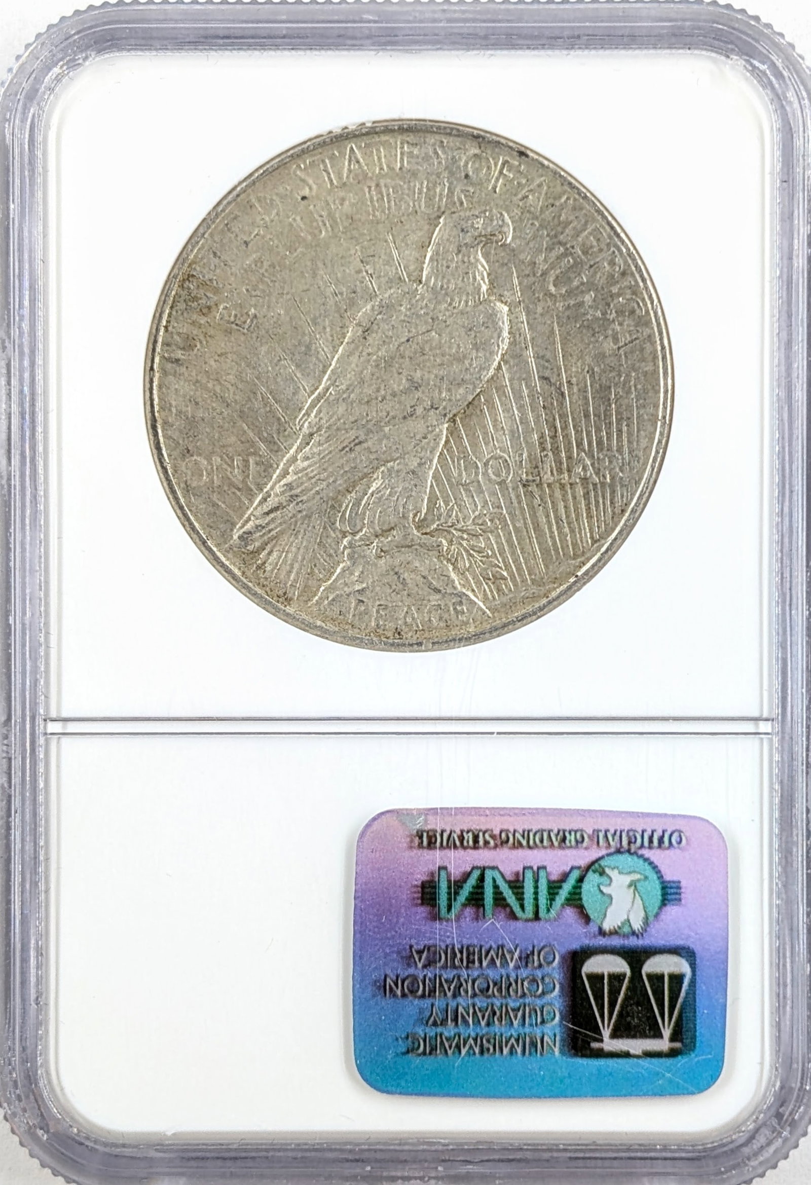 NGC 1922 Binion Collection Silver Peace Dollar - 2