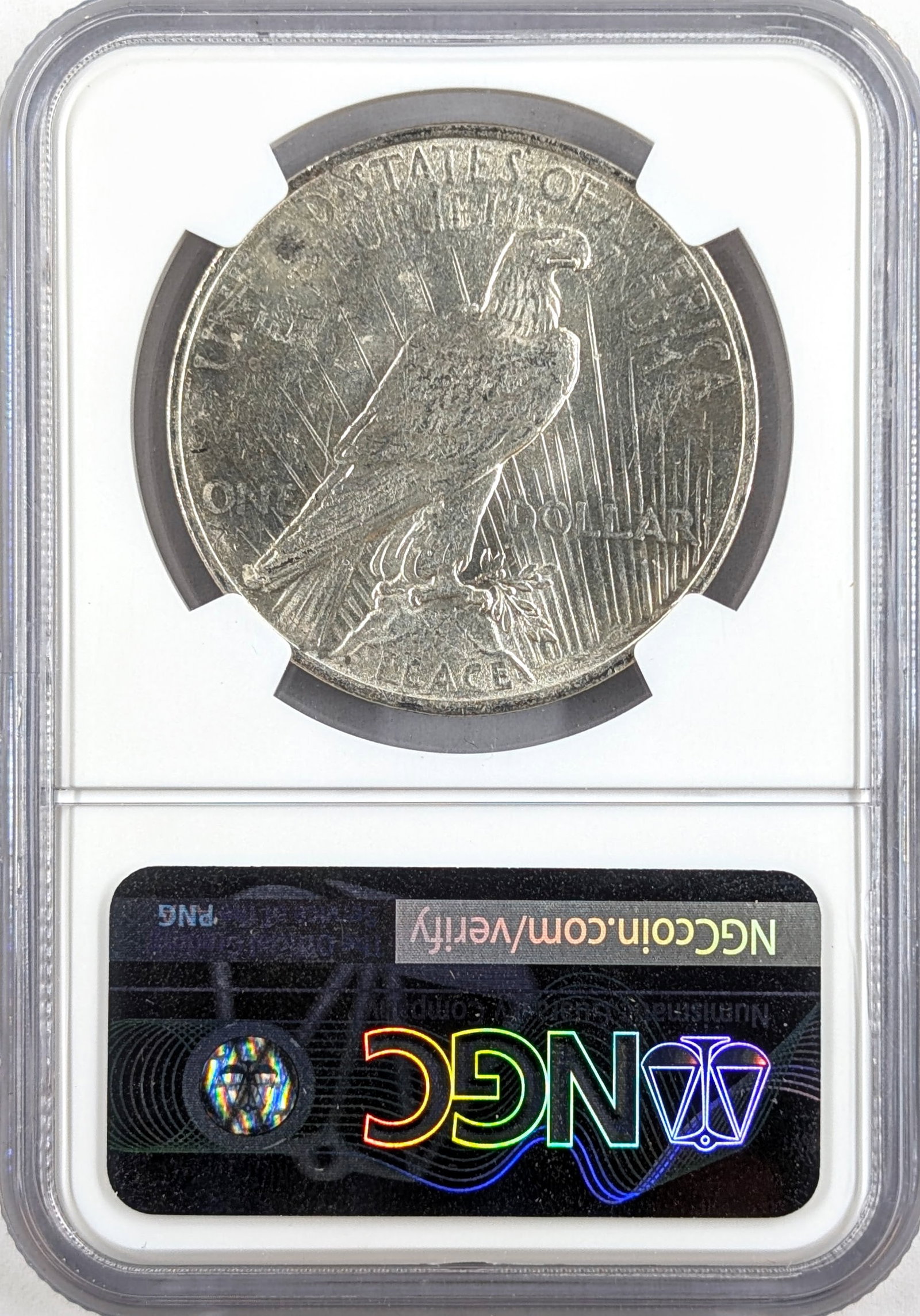 NGC 1923 Brilliant Uncirculated Silver Peace Dollar - 2