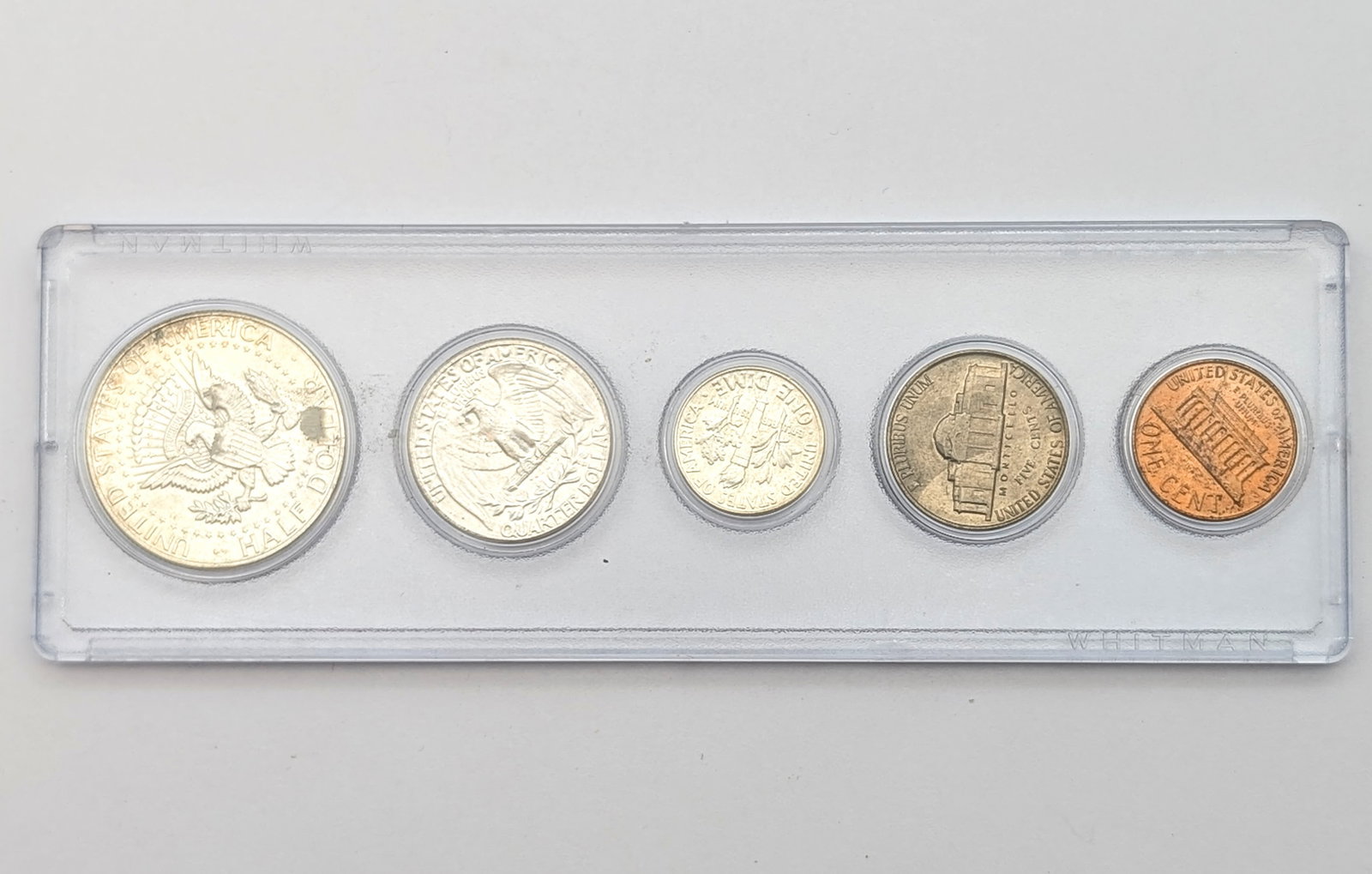 1964 US Mint Silver Proof Set- w/ Silver Half, Quarter, & Dime - 2