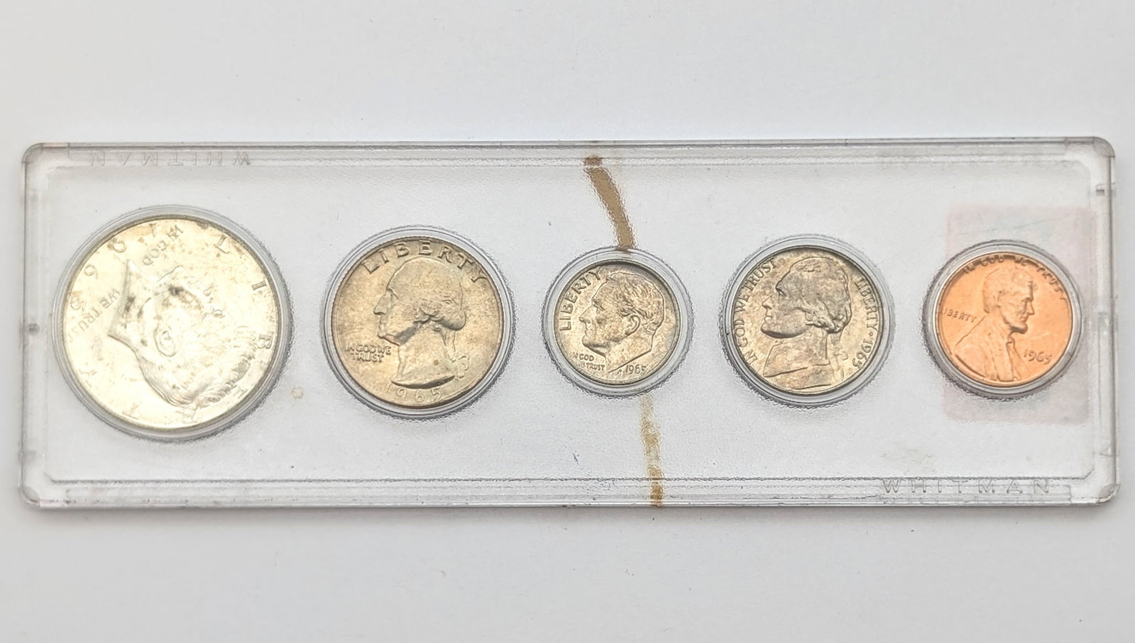 1965 US Mint Proof Set w/ Silver JFK Half: 40% Silver