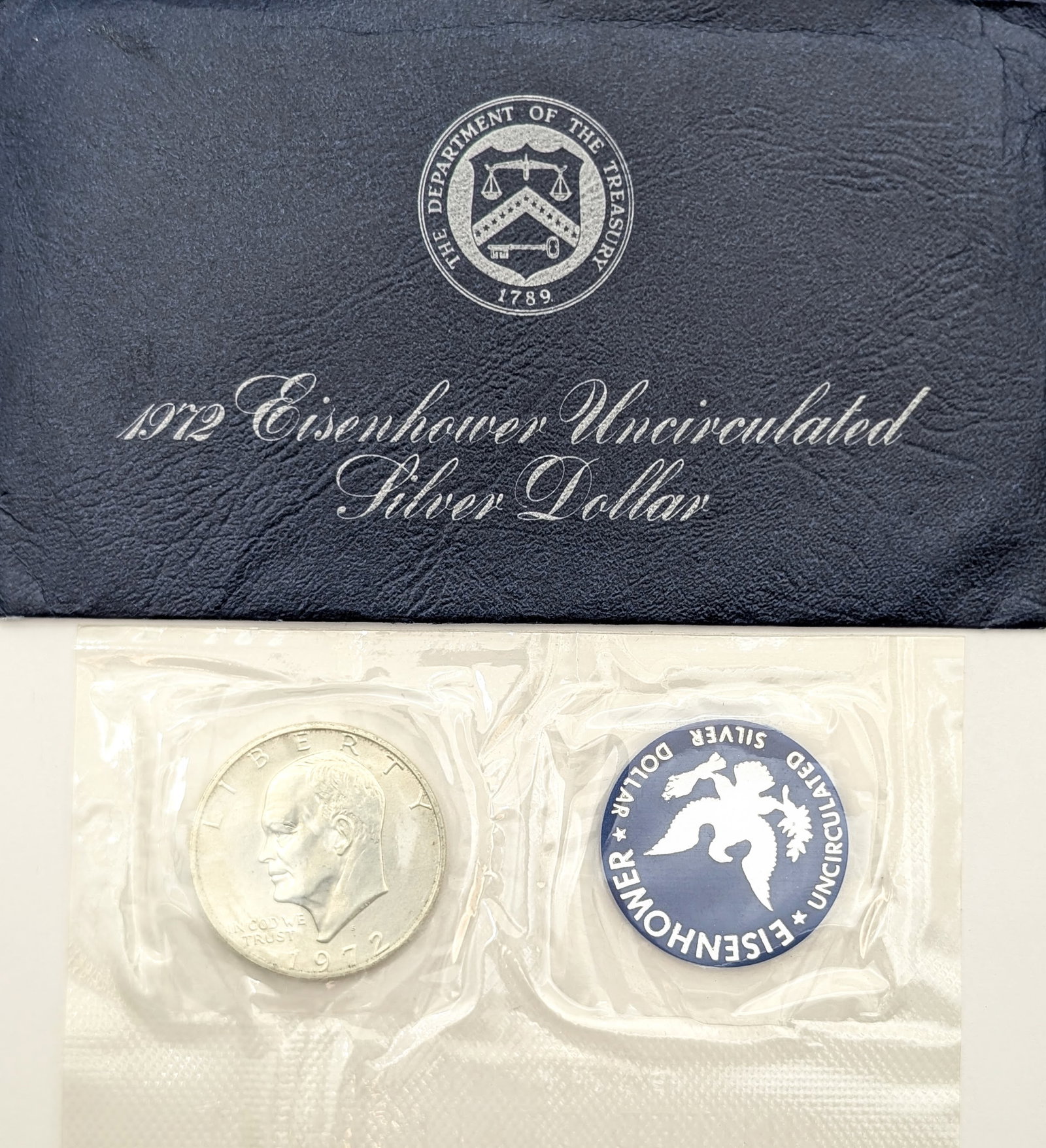 1972-S Eisenhower " Ike" Uncirculated Silver Dollar: Silver