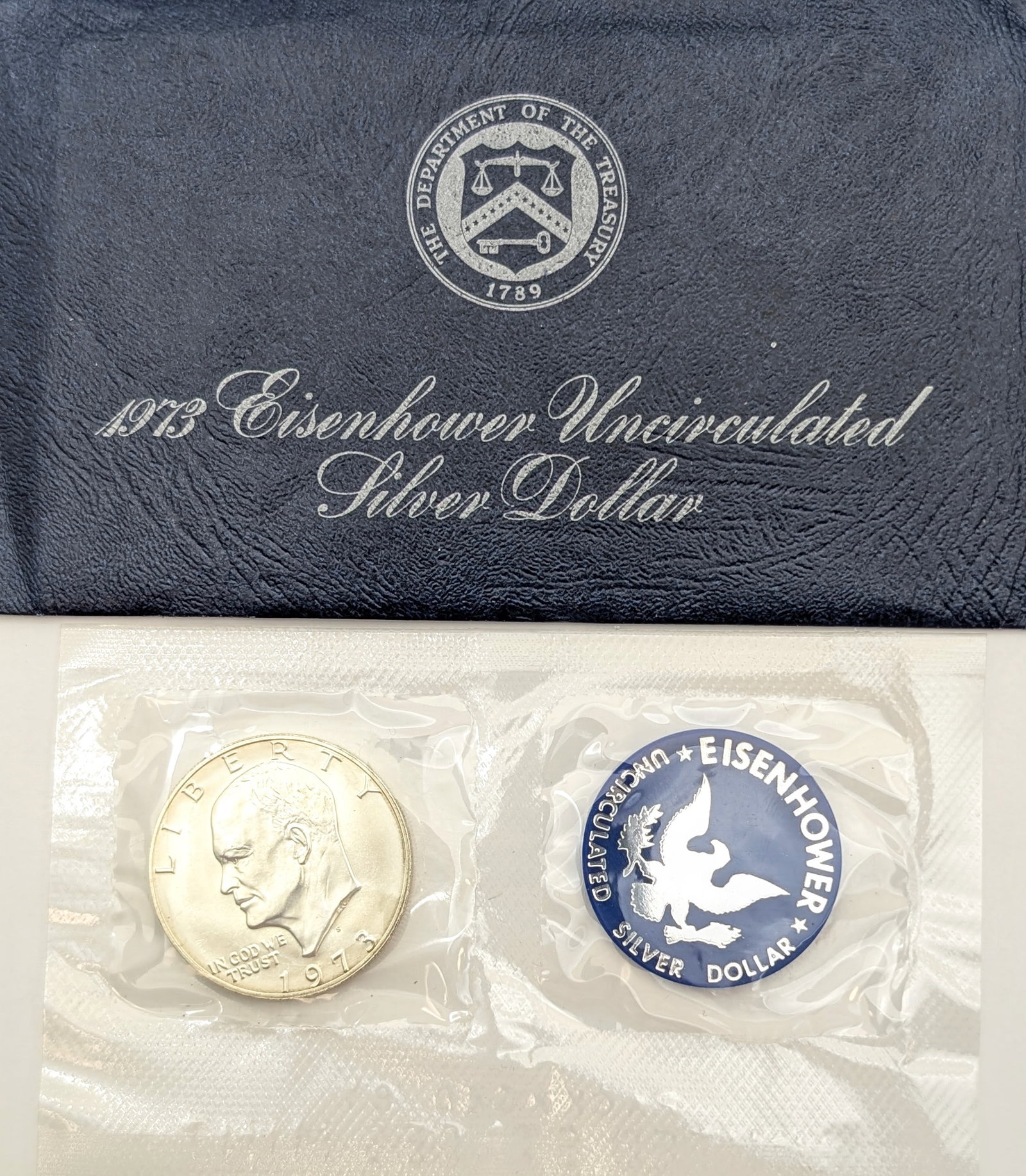 1973-S Eisenhower " Ike" Uncirculated Silver Dollar: Silver