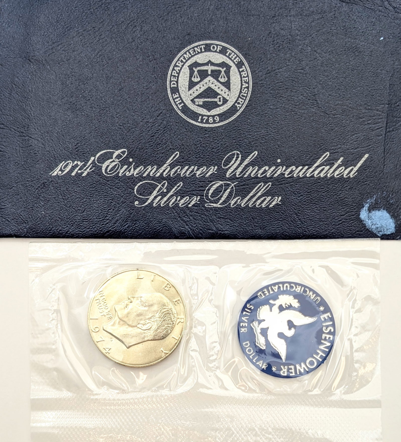 1974-S Eisenhower " Ike" Uncirculated Silver Dollar: Silver