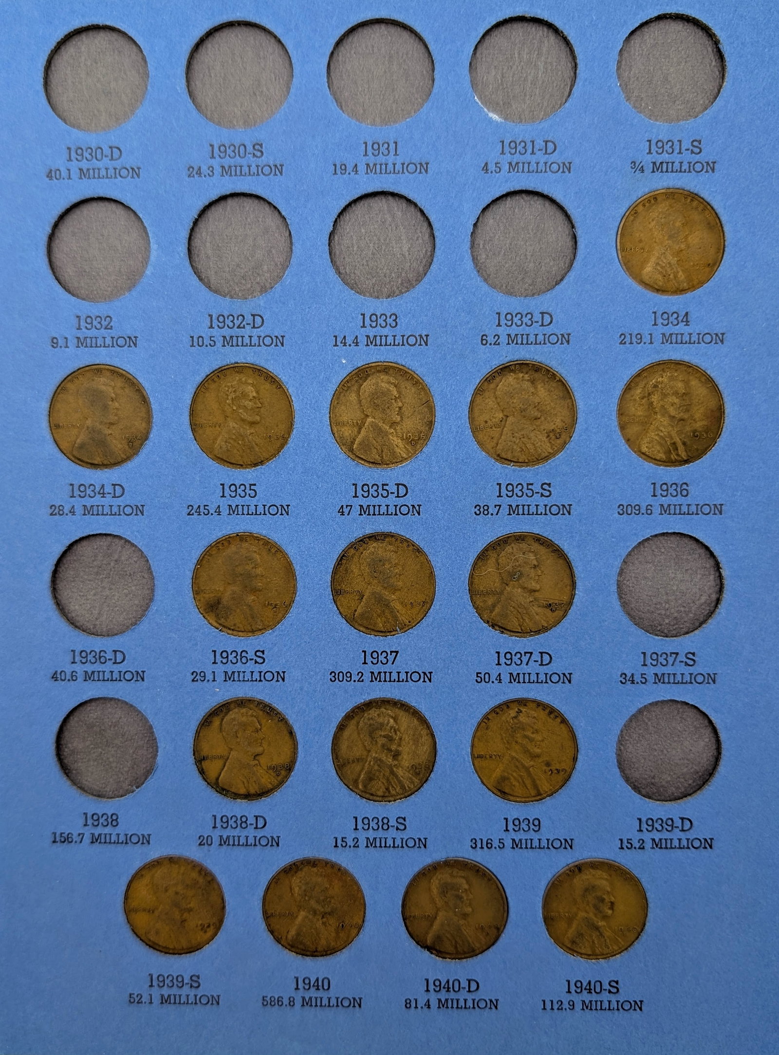 Whitman Lincoln Head Cent Collection 1909-1940 Coin Album - 4