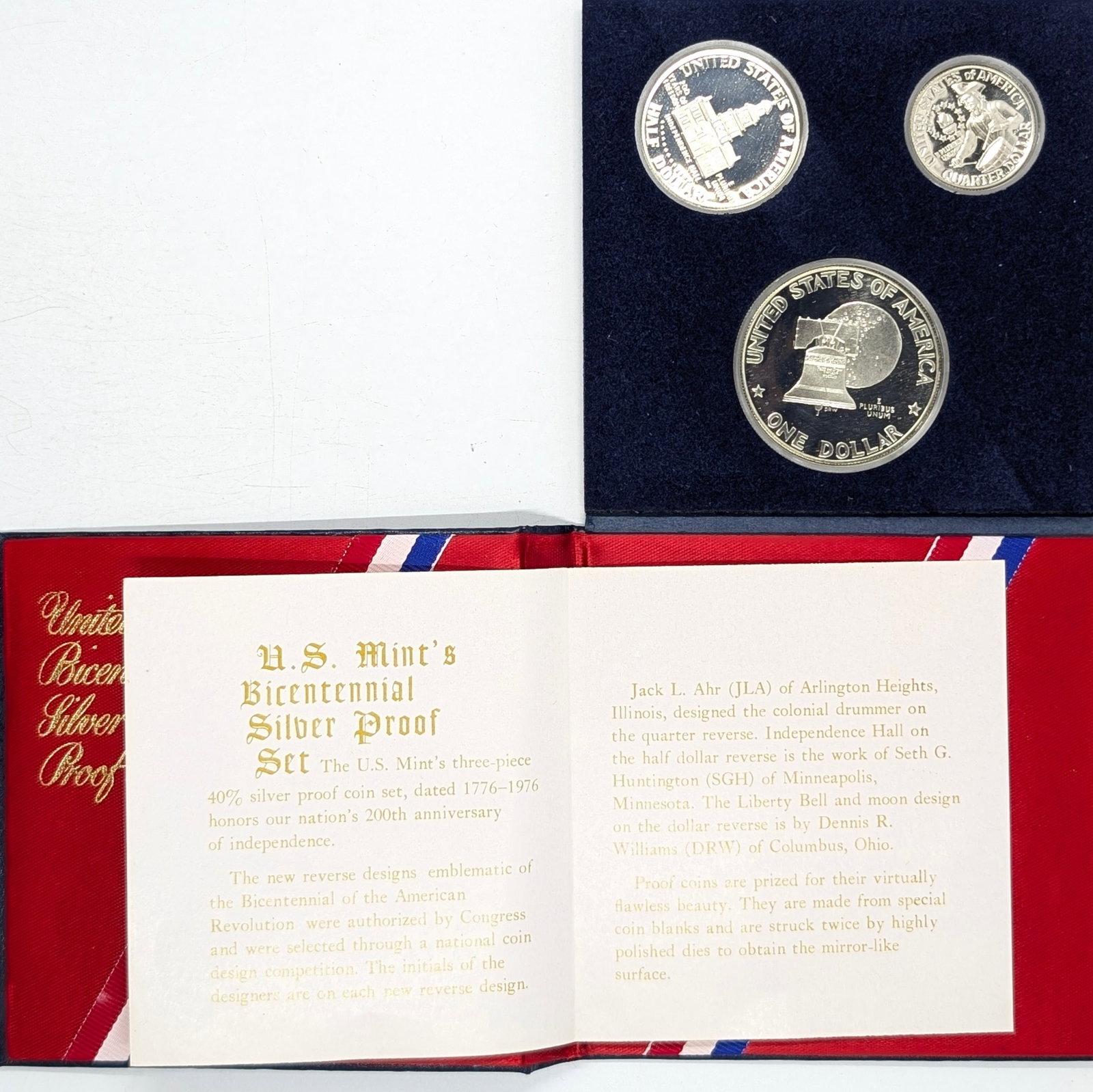 1976 US Mint Bicentennial Silver Proof 3-Coin Set - 2