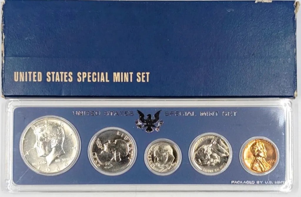 1966 US Mint Special Proof Set w/ Silver JFK Half: 40% Silver