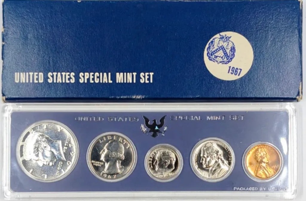 1967 US Mint Special Proof Set w/ Silver JFK Half: 40% Silver