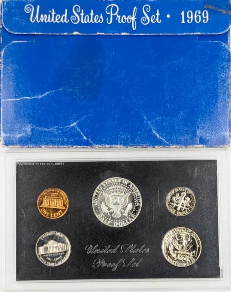 1969 US Proof Set w/ Silver JFK Half - 2