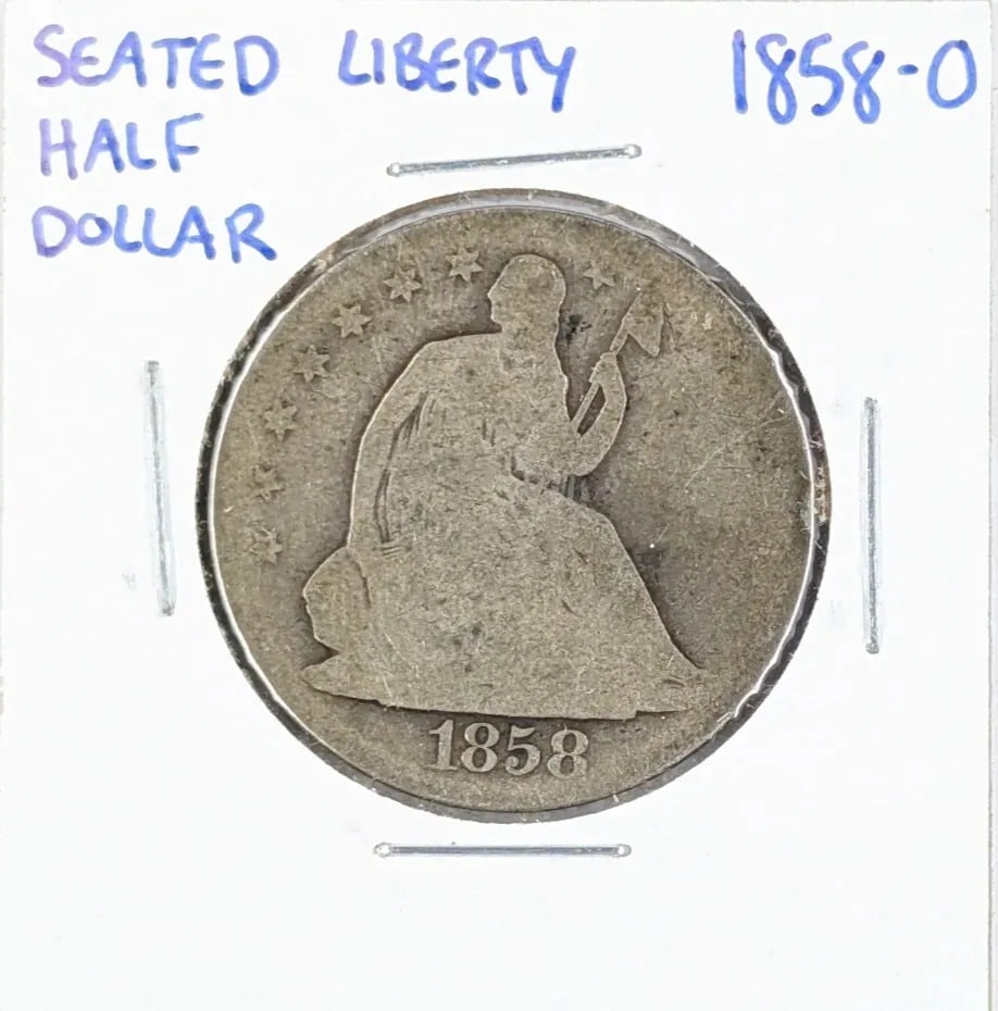1858-O Silver Seated Liberty Half Dollar (1 of 2)