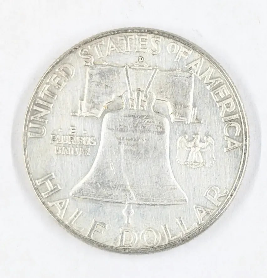1950-D Silver Franklin Half Dollar - 2