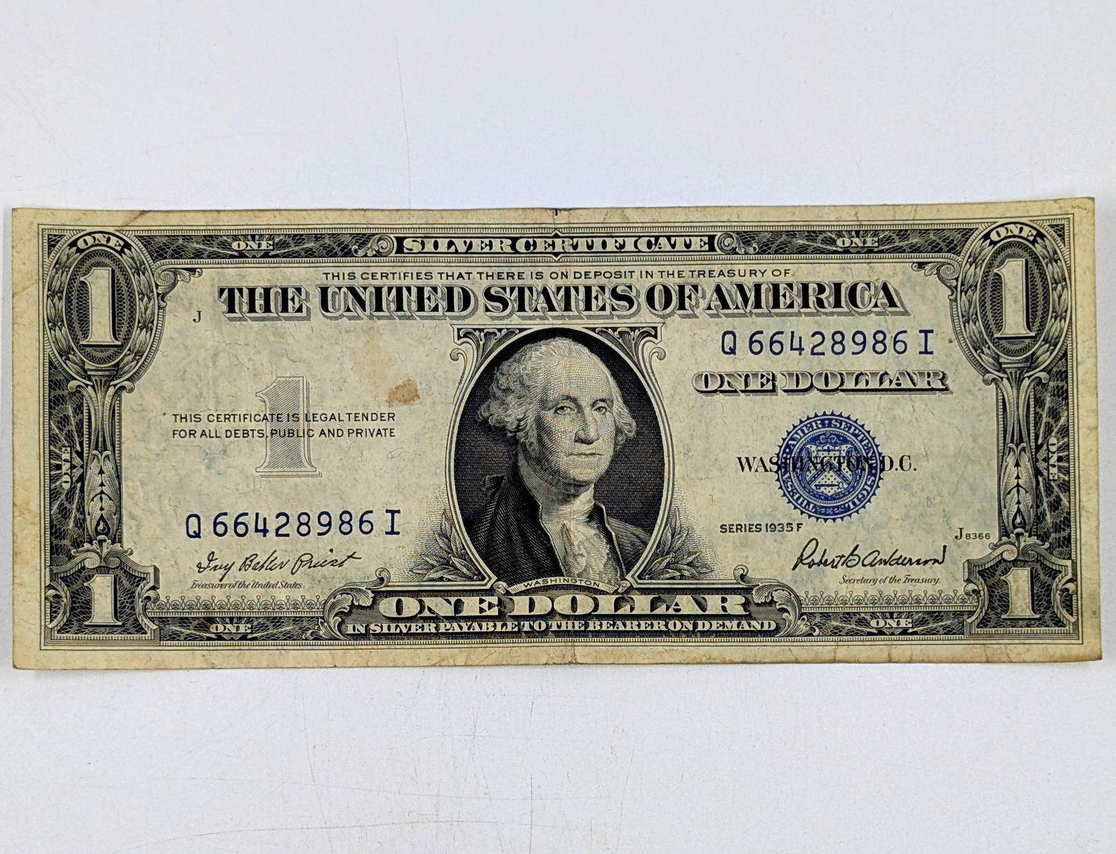 1935 F $1 Note - Silver Certificate (1 of 2)