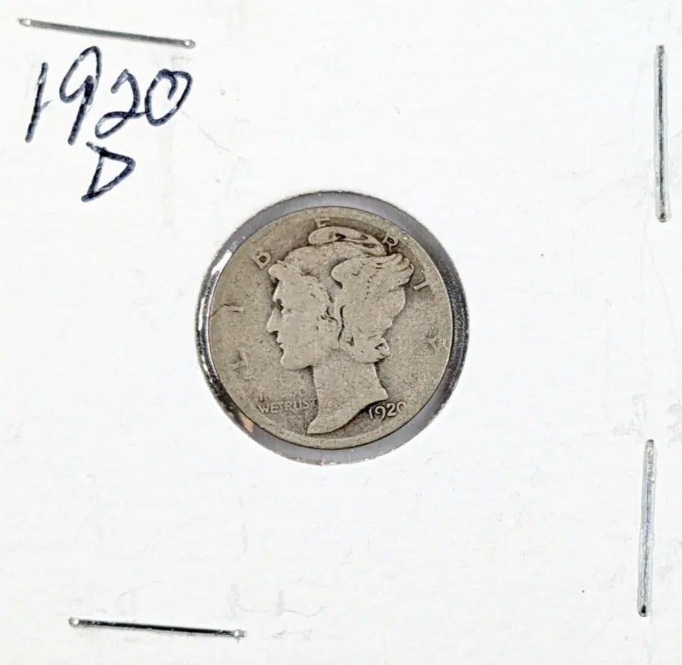 1920-D Silver Mercury Dime (1 of 2)