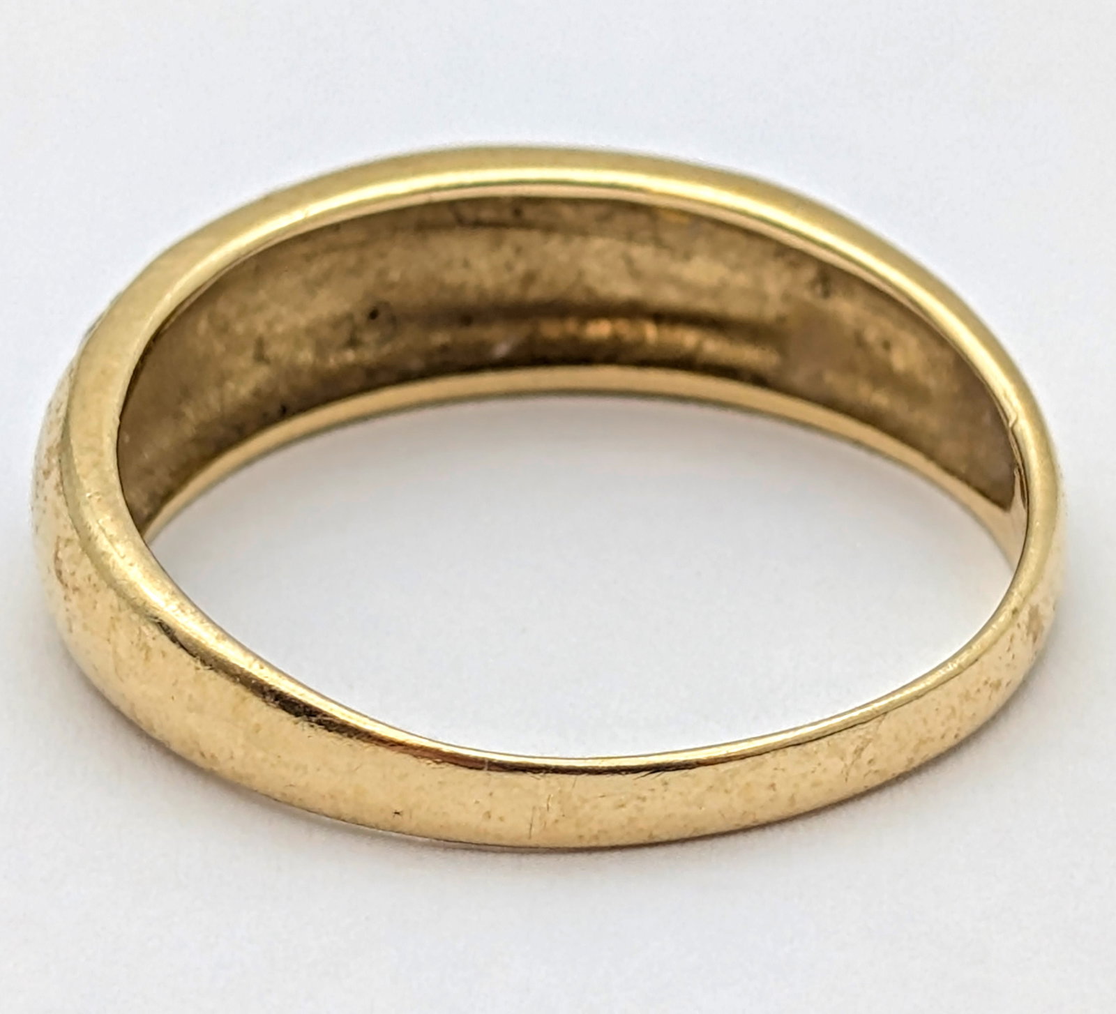 Vintage Italy Milor 14k Gold Textured Band Ring- 2.9g - 4