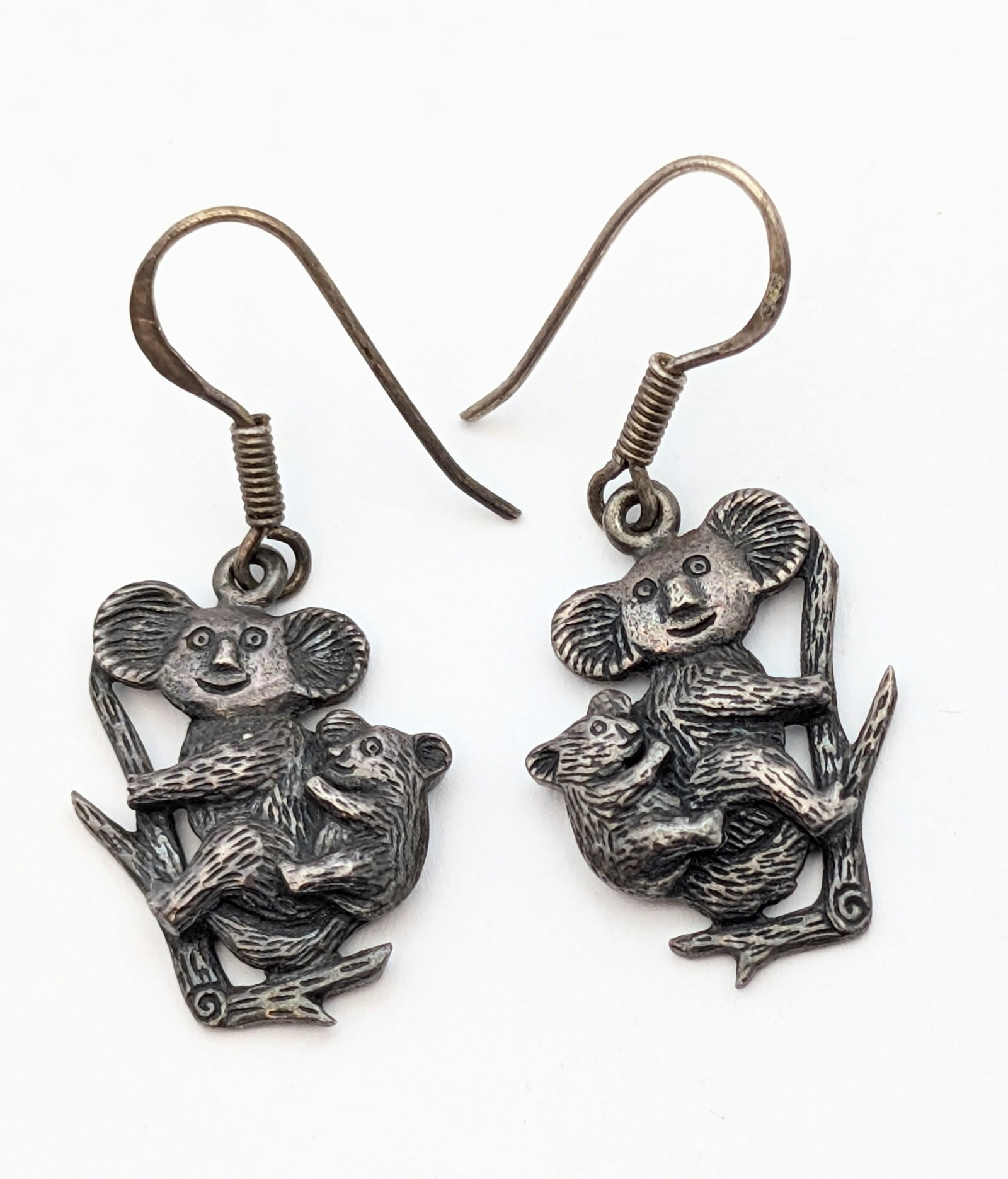 Sterling Silver Koala Earrings: _