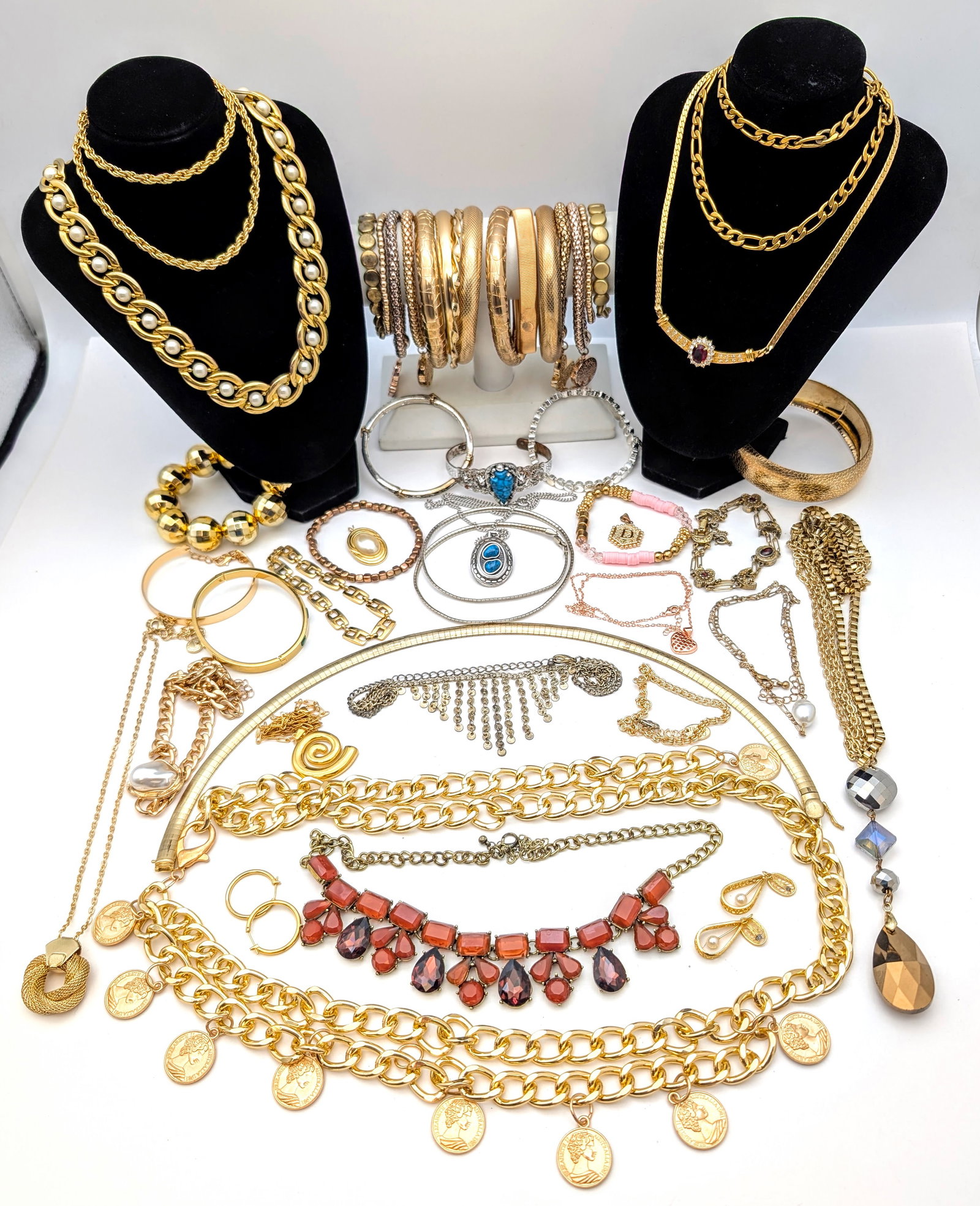 Large Lot of Costume Statement Jewelry- Necklaces, Bracelets, Earring, etc (1 of 8)