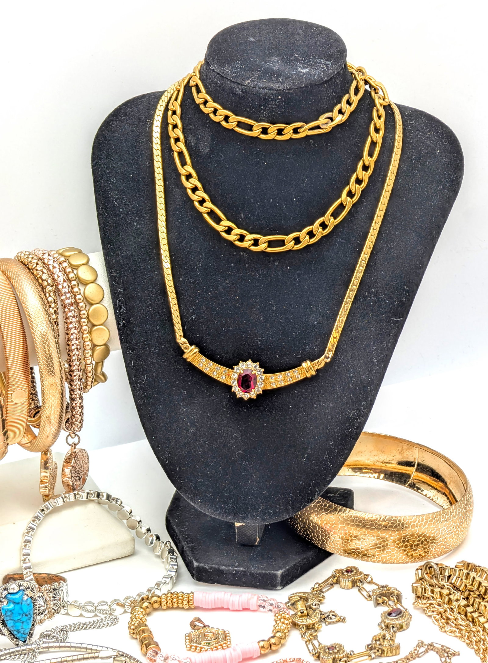 Large Lot of Costume Statement Jewelry- Necklaces, Bracelets, Earring, etc - 2