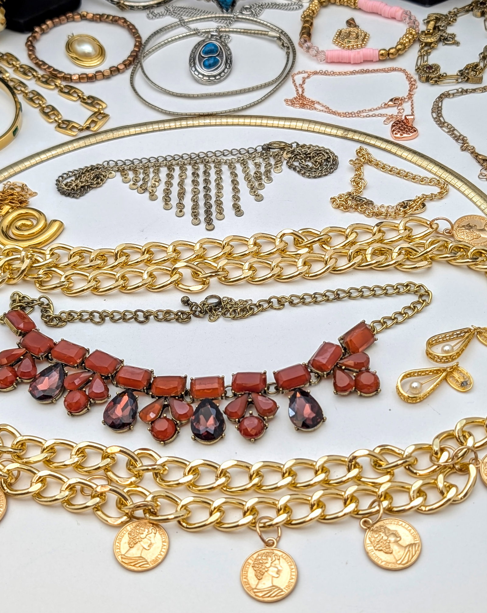 Large Lot of Costume Statement Jewelry- Necklaces, Bracelets, Earring, etc - 7