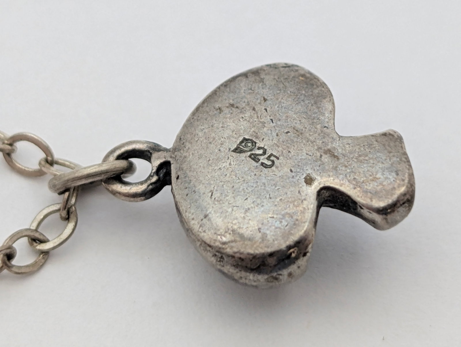 Vintage Sterling Silver Necklace w/ Mushroom Pendant - 4