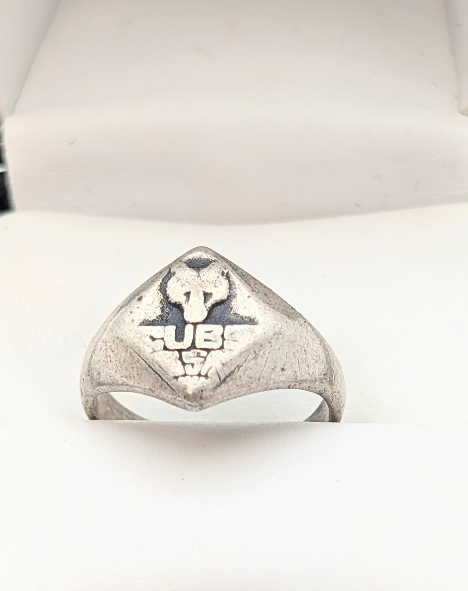 Vintage Sterling Silver Boy Scouts of America Cub Scouts Signet Ring - 2
