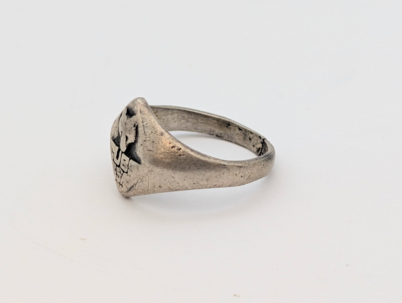 Vintage Sterling Silver Boy Scouts of America Cub Scouts Signet Ring - 3