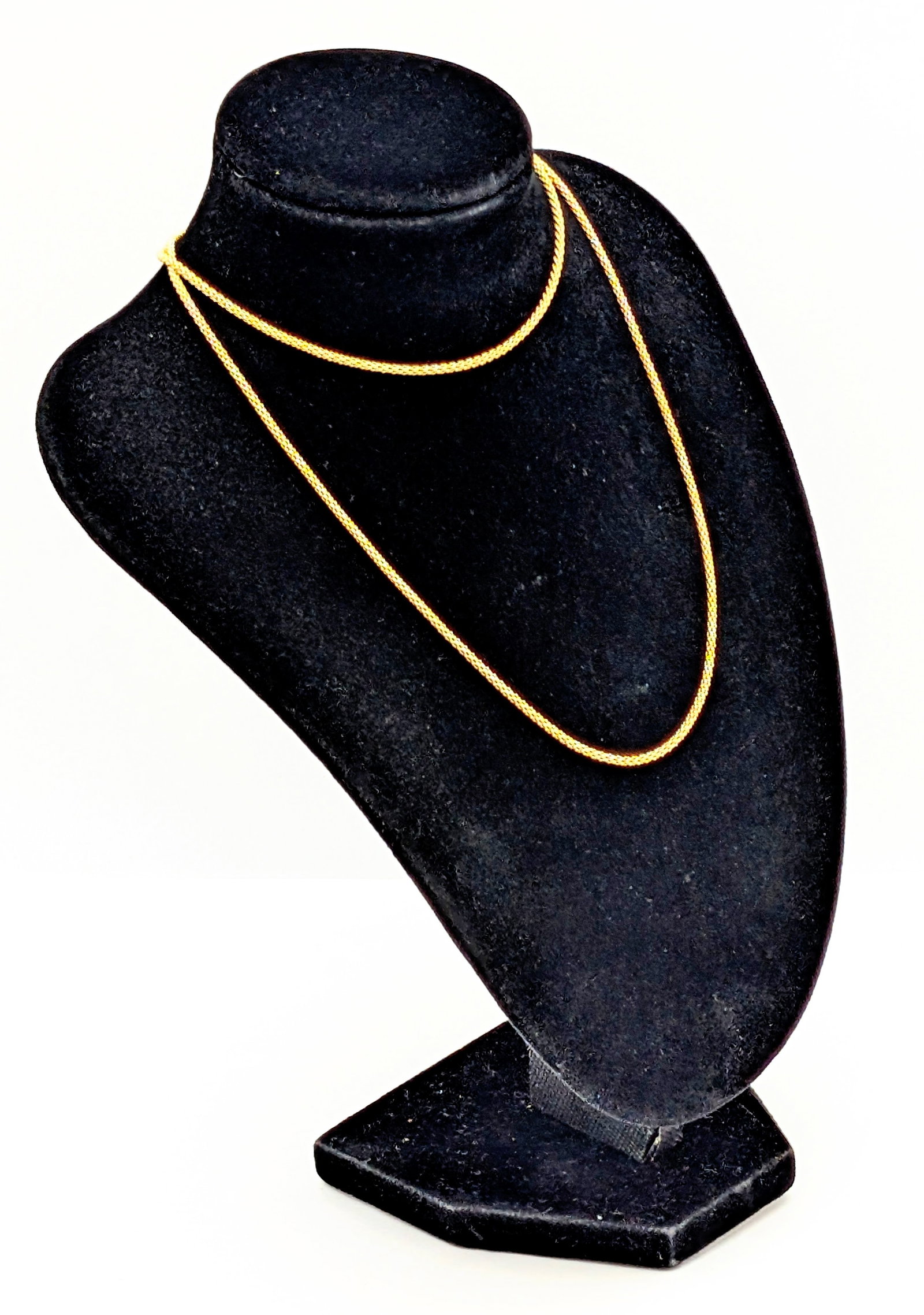 Sterling Silver Gold Toned Rope Chain Necklace: Length: 22in