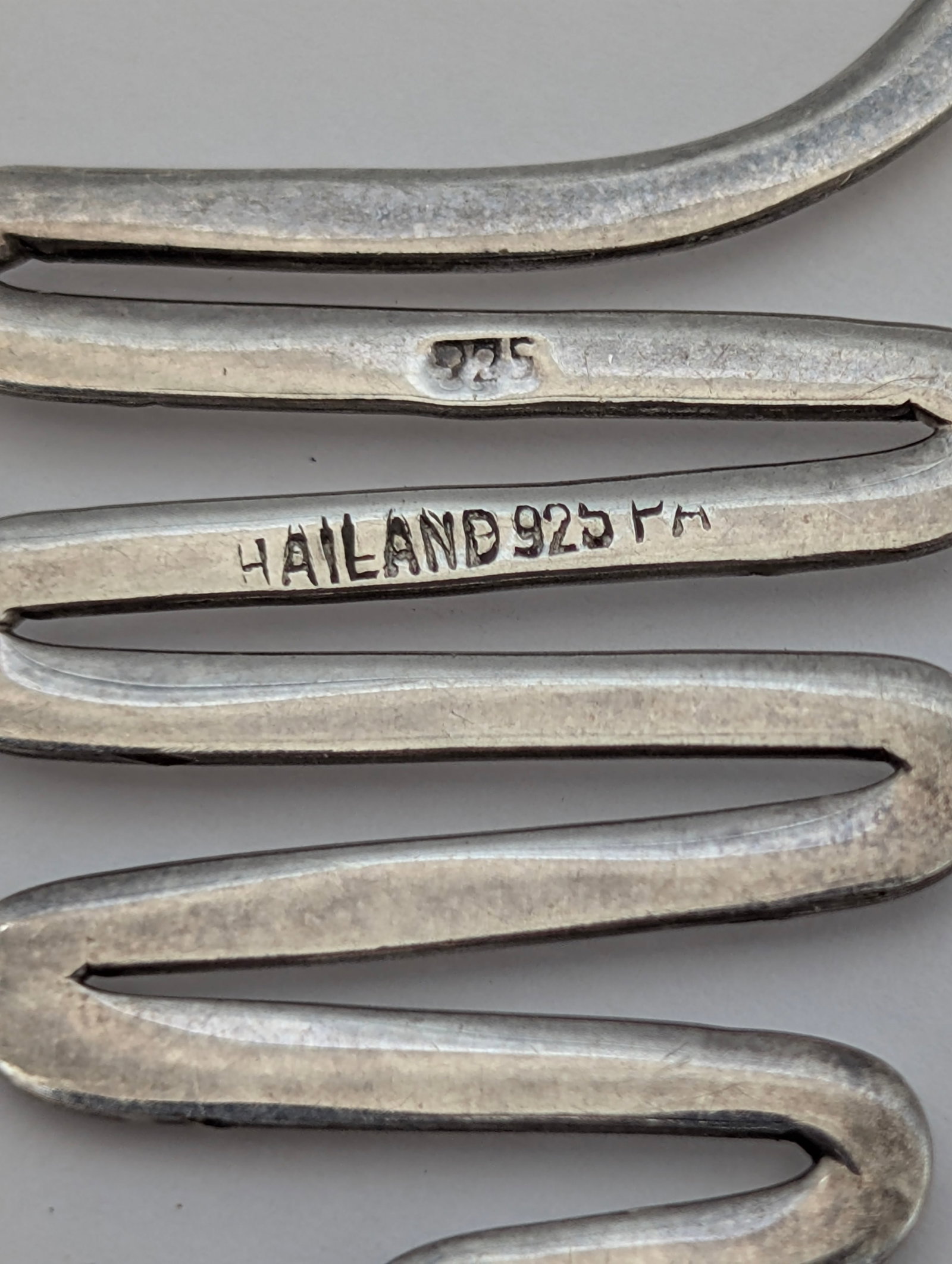Vintage Sterling Silver Abstract Loop Earrings - 4