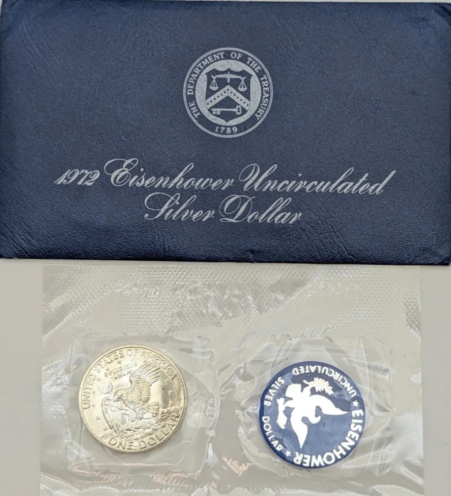 1972-S Eisenhower " Ike" Uncirculated Silver Dollar - 2