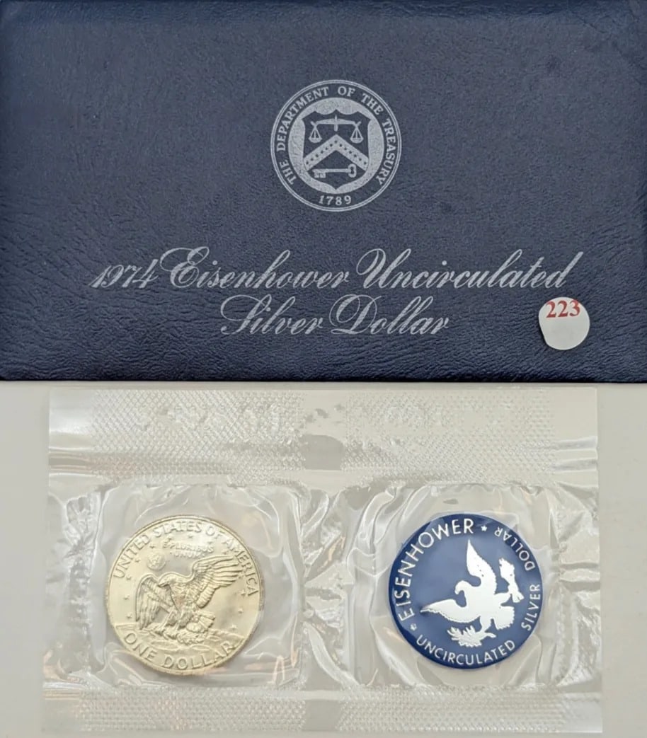 1974-S Eisenhower " Ike" Uncirculated Silver Dollar - 2