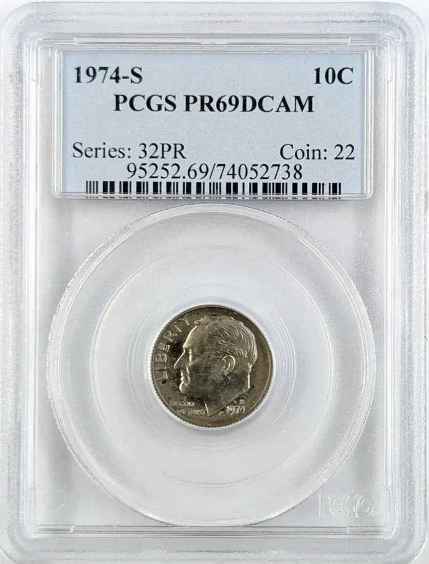 PCGS 1974-D PR 69 Roosevelt Dime: Coin