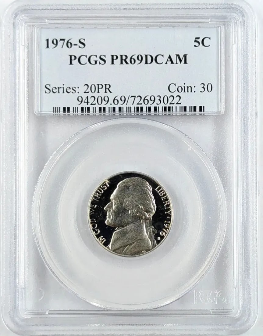 PCGS 1976-S PR 69 Jefferson Nickel: Coin