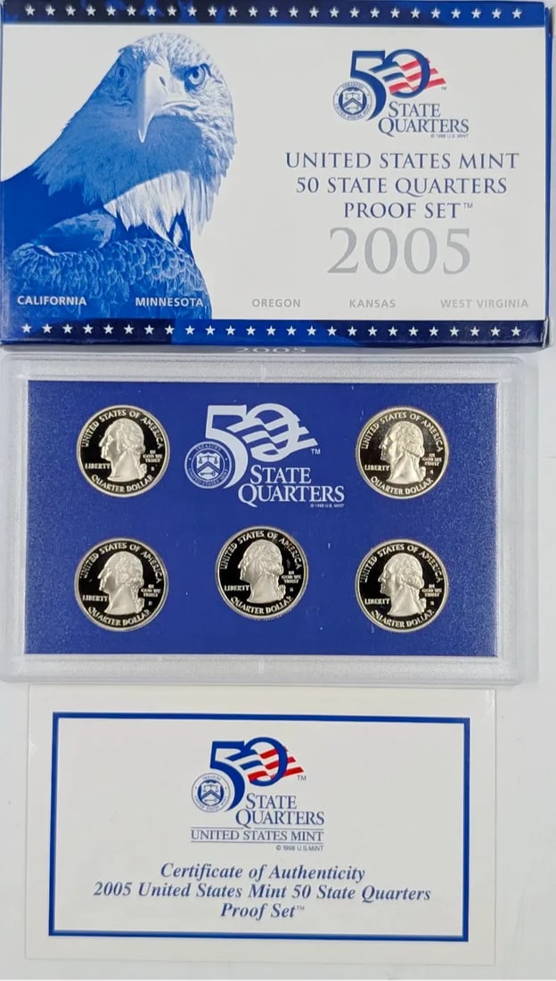 2005 US 50 State Quarters Proof Set - 2