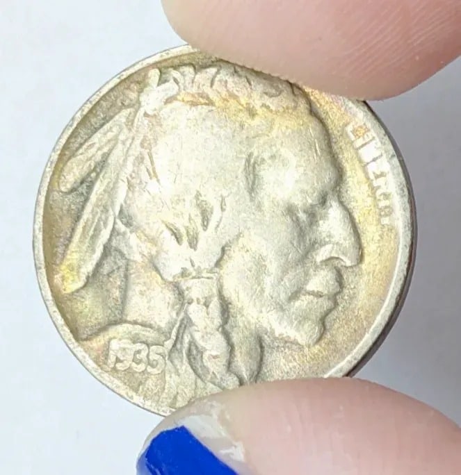 1935-D Buffalo Head Nickel- Toned - 3