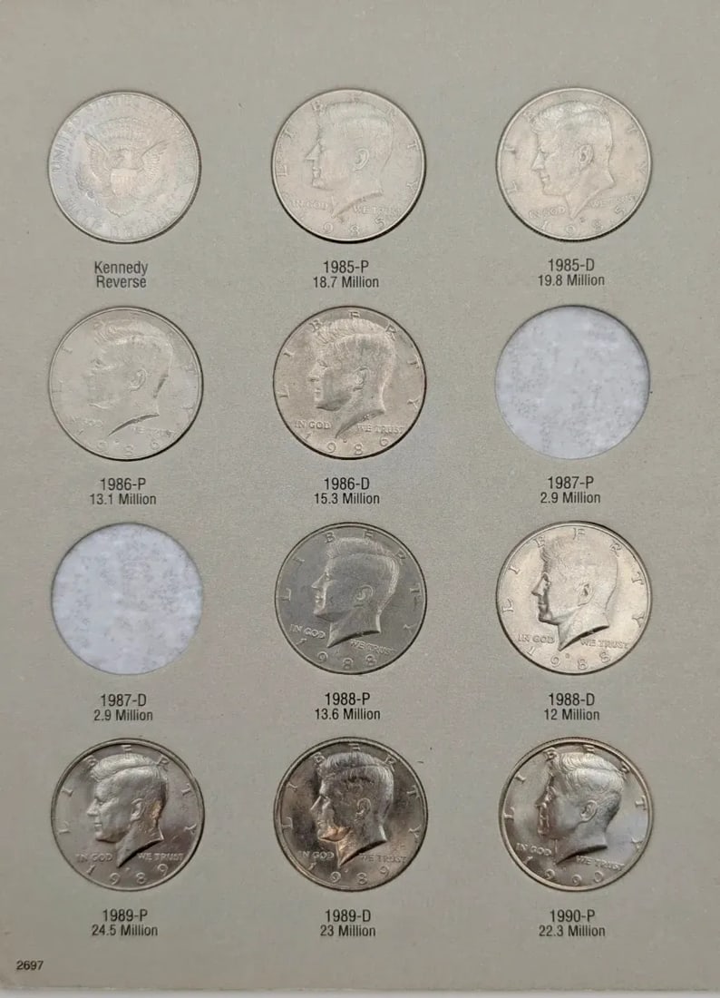 Kennedy Half Dollar Coin Album 1985-2001 - 2