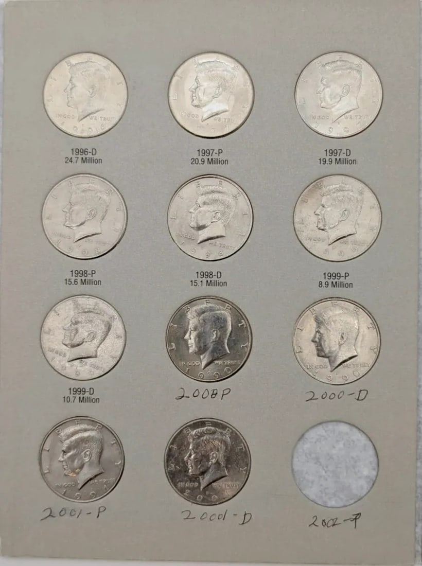 Kennedy Half Dollar Coin Album 1985-2001 - 4