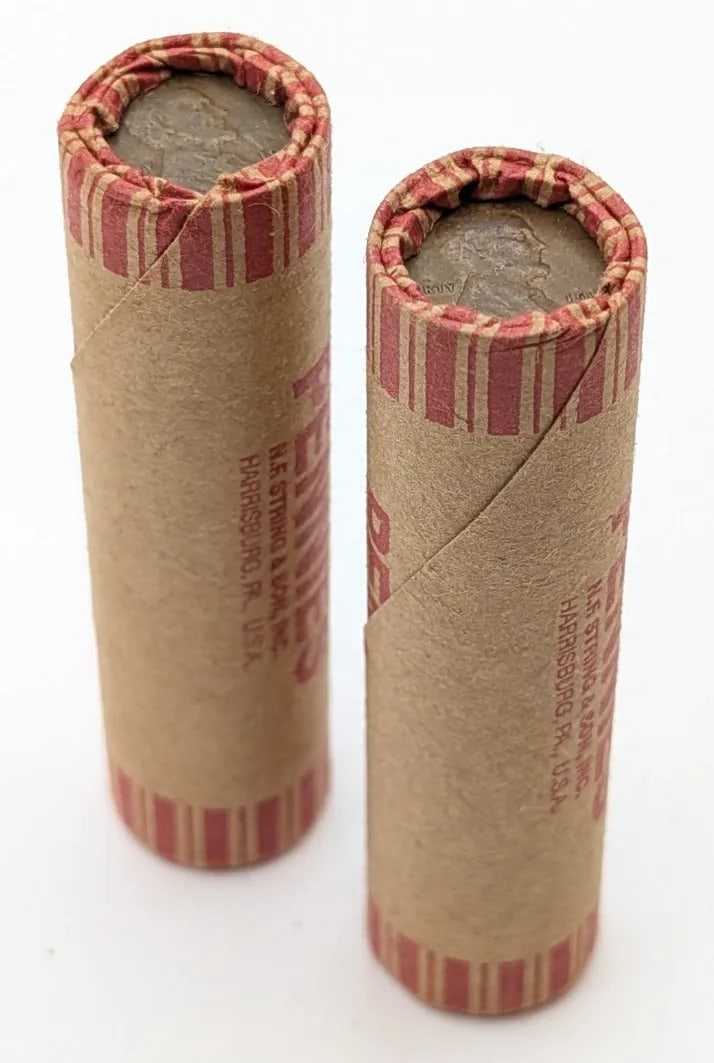 Lot of 2- Rolls of 50 Mixed Dates Wheat Cents: Coin