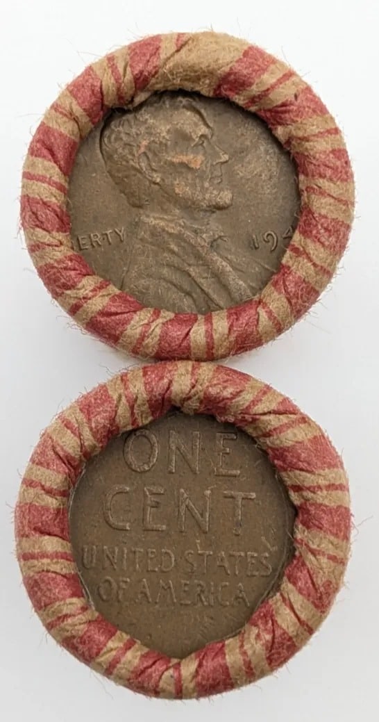 Lot of 2- Rolls of 50 Mixed Dates Wheat Cents - 3