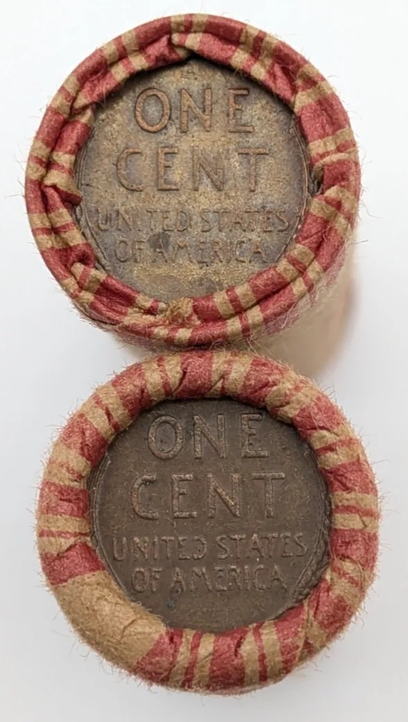 Lot of 2- Rolls of 50 Mixed Dates Wheat Cents - 3