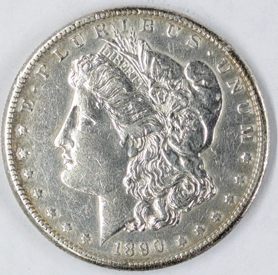 1890-S Morgan Silver Dollar: Silver