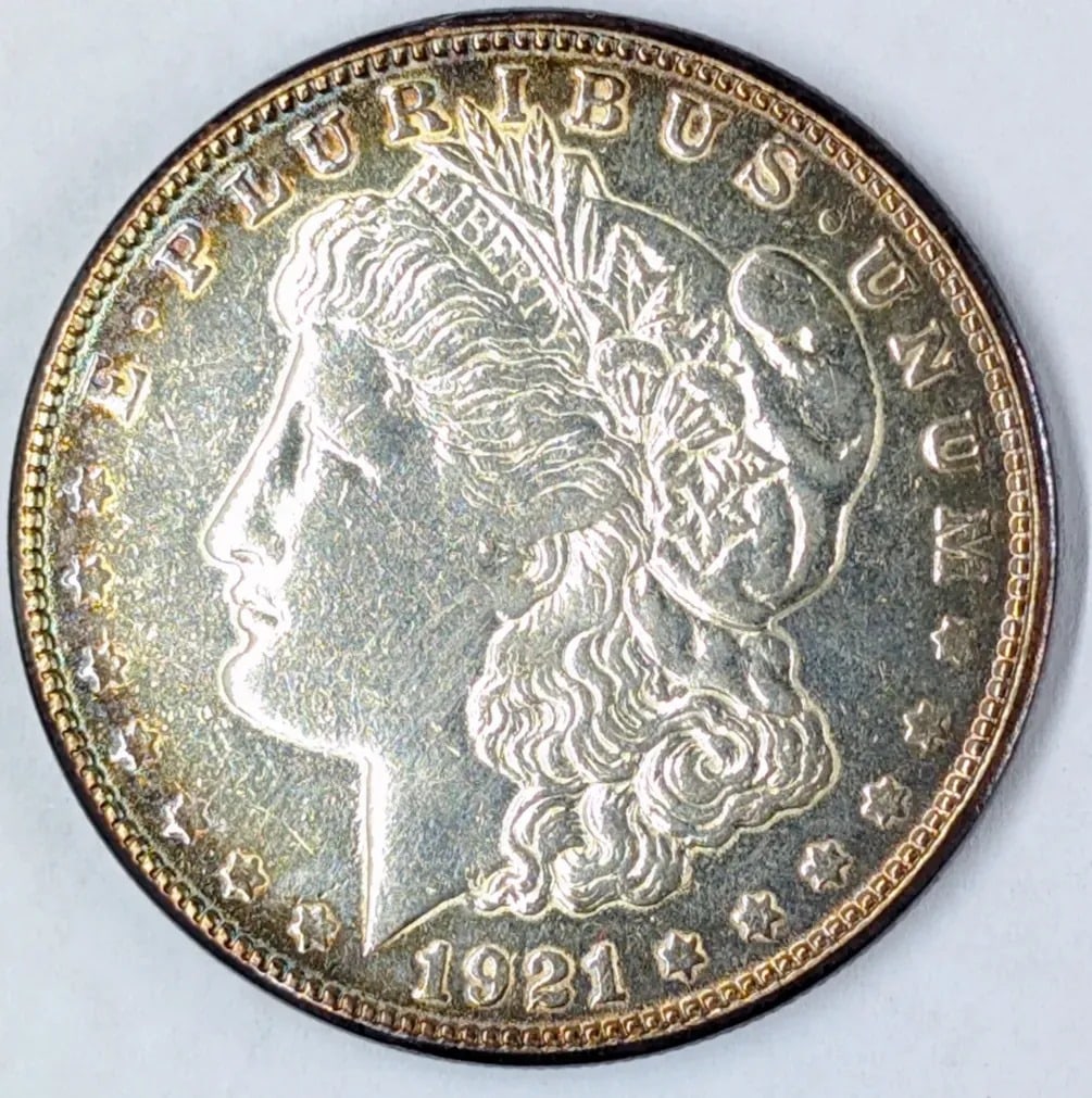 1921-S Morgan Silver Dollar- Toned: Silver