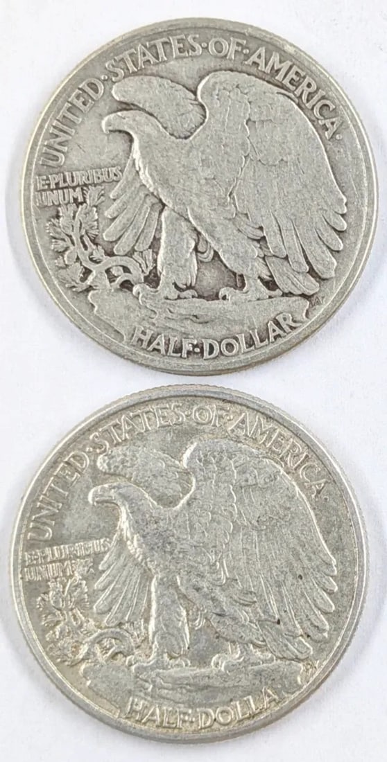 Lot of 2 Silver Walking Liberty Half Dollars- Both 1945 - 2