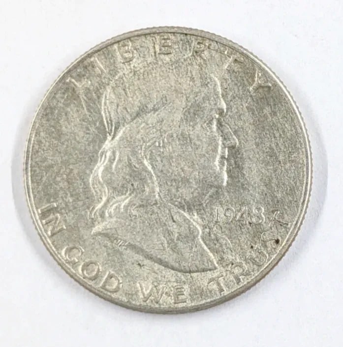 1948-D Silver Franklin Half Dollar- First Year of Issue (1 of 2)