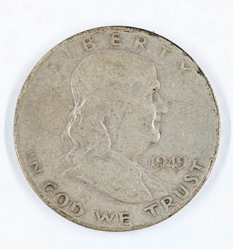 1949-S Silver Franklin Half Dollar-Semi Key Date (1 of 2)