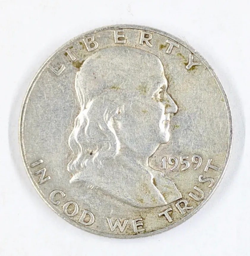 1959-D Silver Franklin Half Dollar (1 of 2)