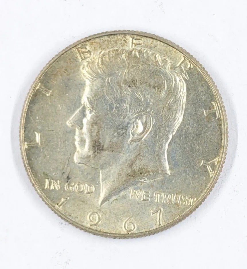 1967 Silver John F Kennedy Half Dollar (40%) (1 of 2)