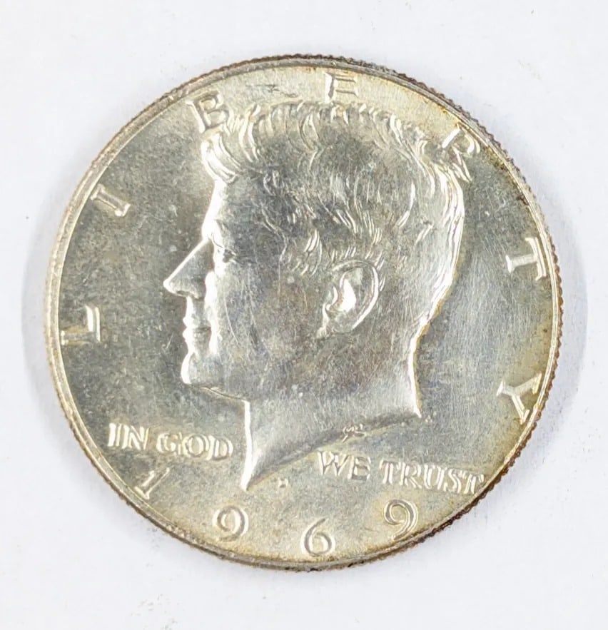 1969-D Silver John F Kennedy Half Dollar (40%)- Uncirculated (1 of 2)