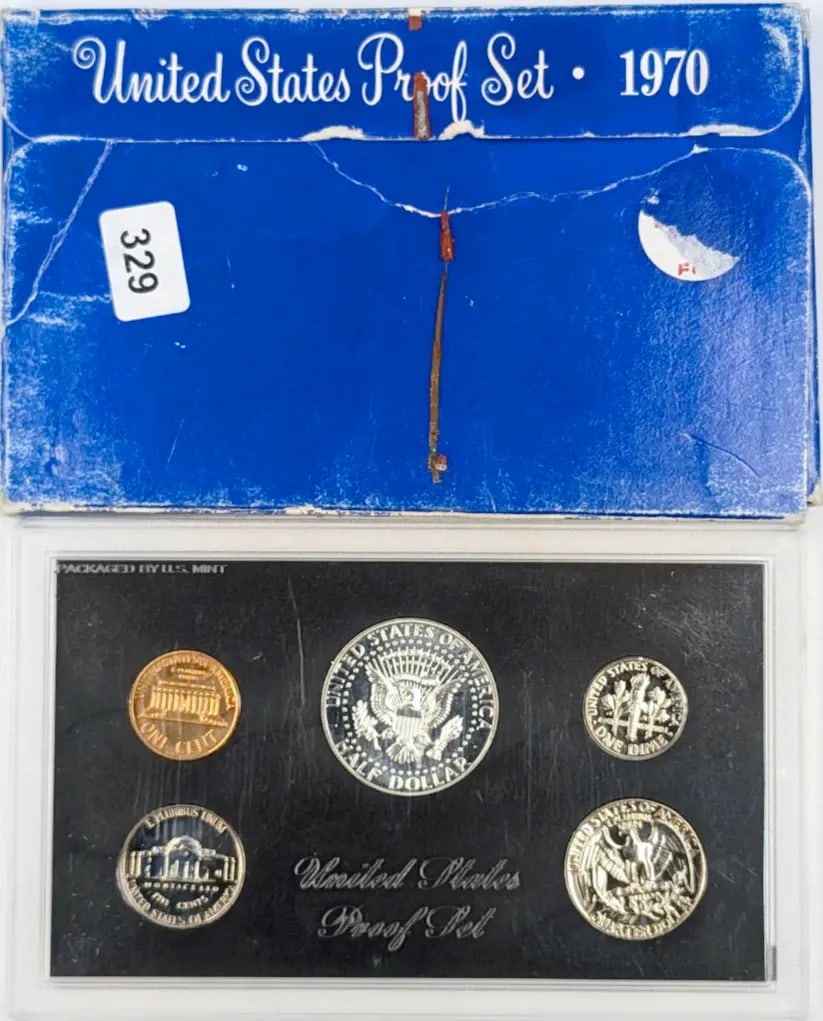 1970 US Mint Proof Set w/ Silver JFK Half - 2