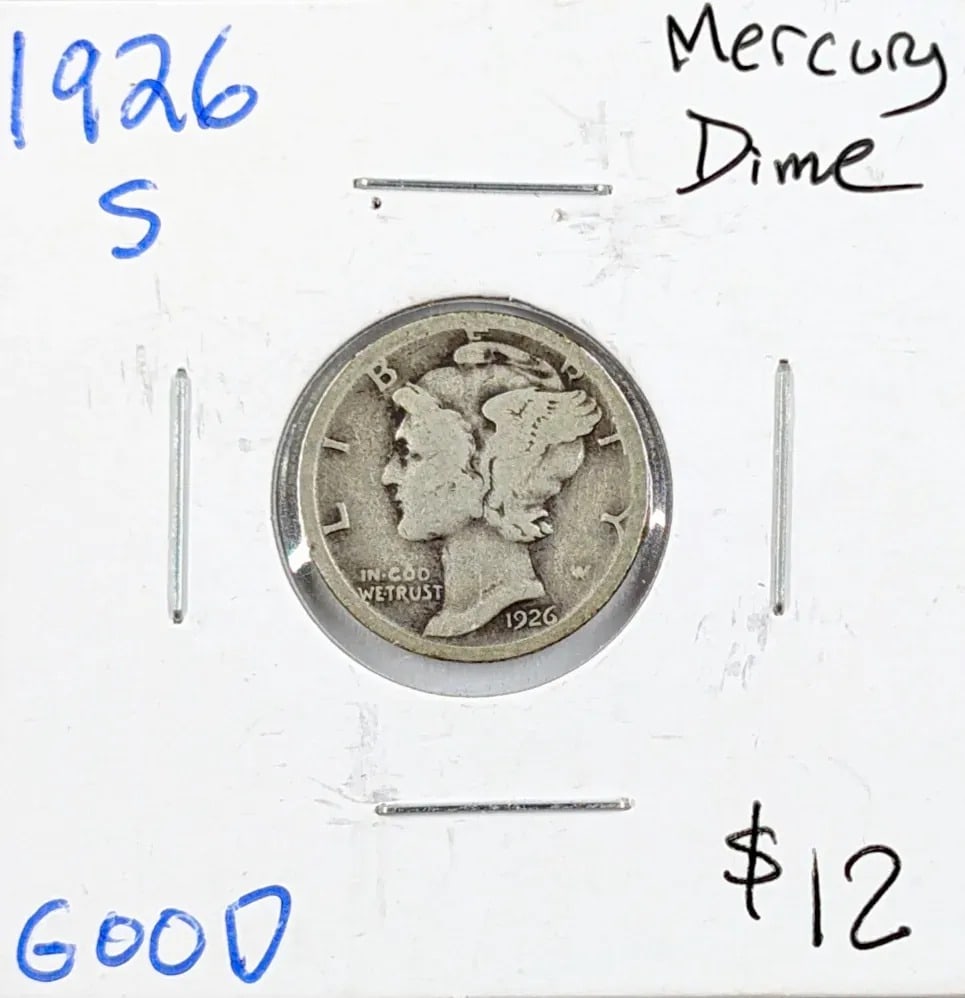 1926-S Silver Mercury Dime-Semi Key Date: Silver