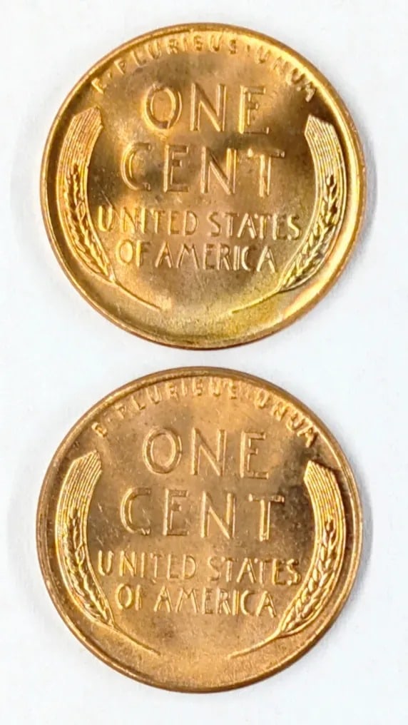 Lot of 2 Uncirculated Lincoln Wheat Cents- 1950-D, 1956 - 2