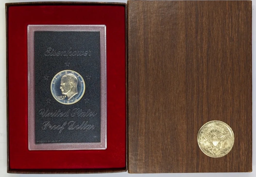1974-S Eisenhower " Ike" Proof Silver Dollar: Unique Toning