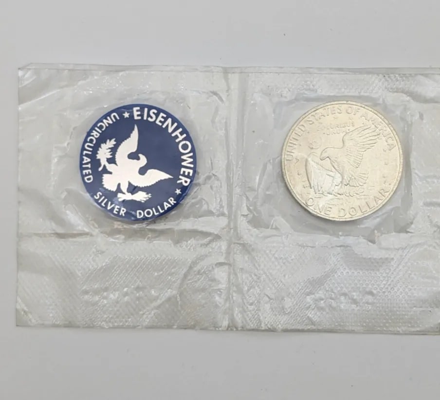 1971-S Eisenhower " Ike" Uncirculated Silver Dollar - 2